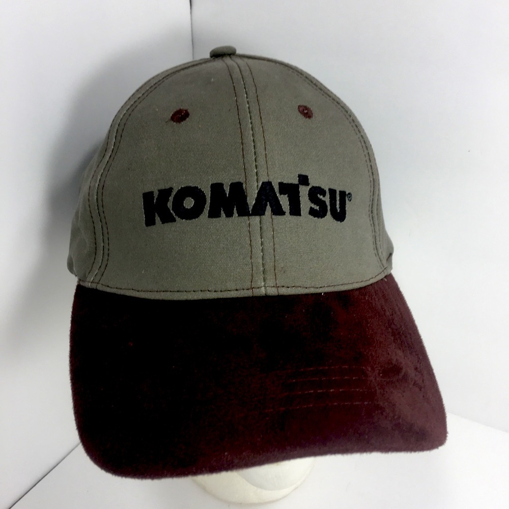 Komatsu Suede and Canvas Hat Velcro Back